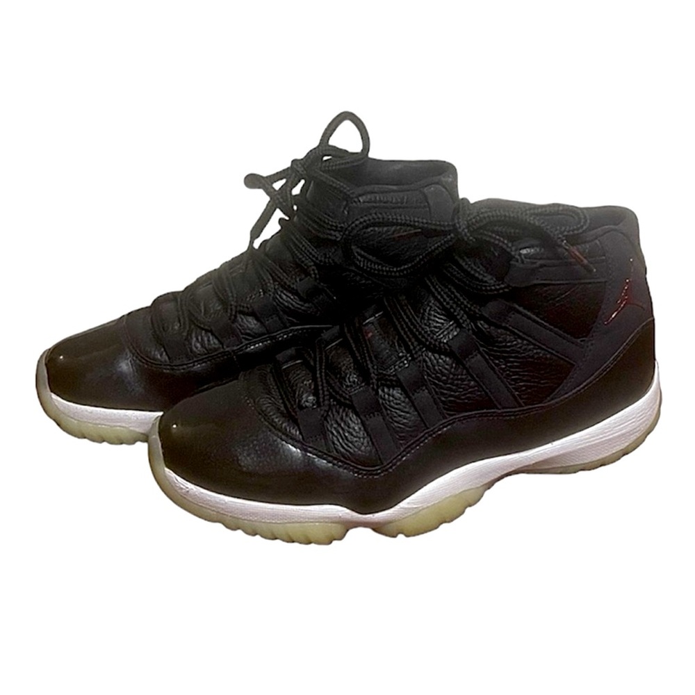 Jordan 11 Retro Black Basketball Sneaker “72-10” Style 378037-002 Men’s Size 8